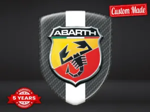 Fiat Abarth Adesivi Lunotto Auto Stile Corse Regolabili